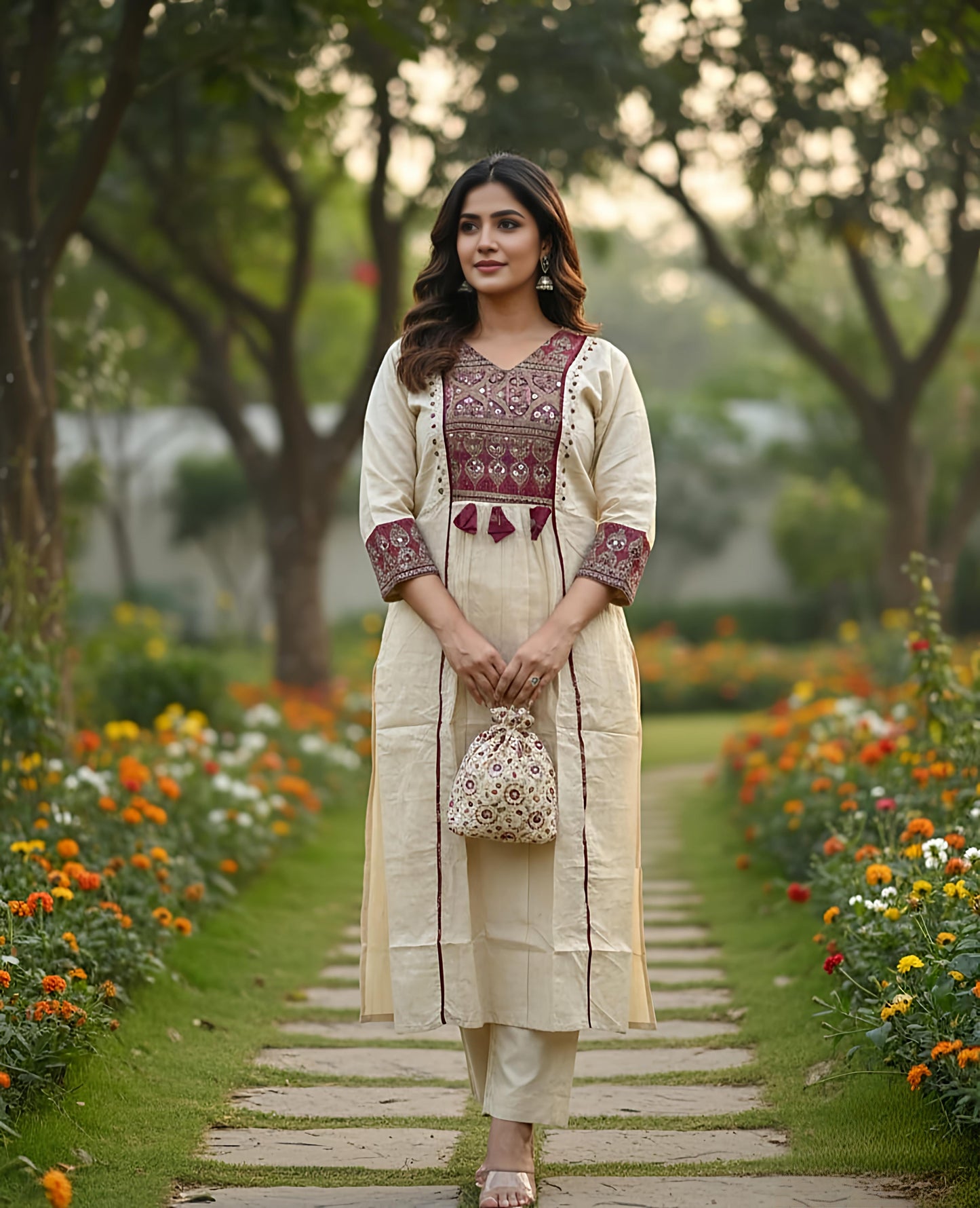 ππ Beautiful A-line Kurti with Original Mirror Work π₯° π₯° (RD027)