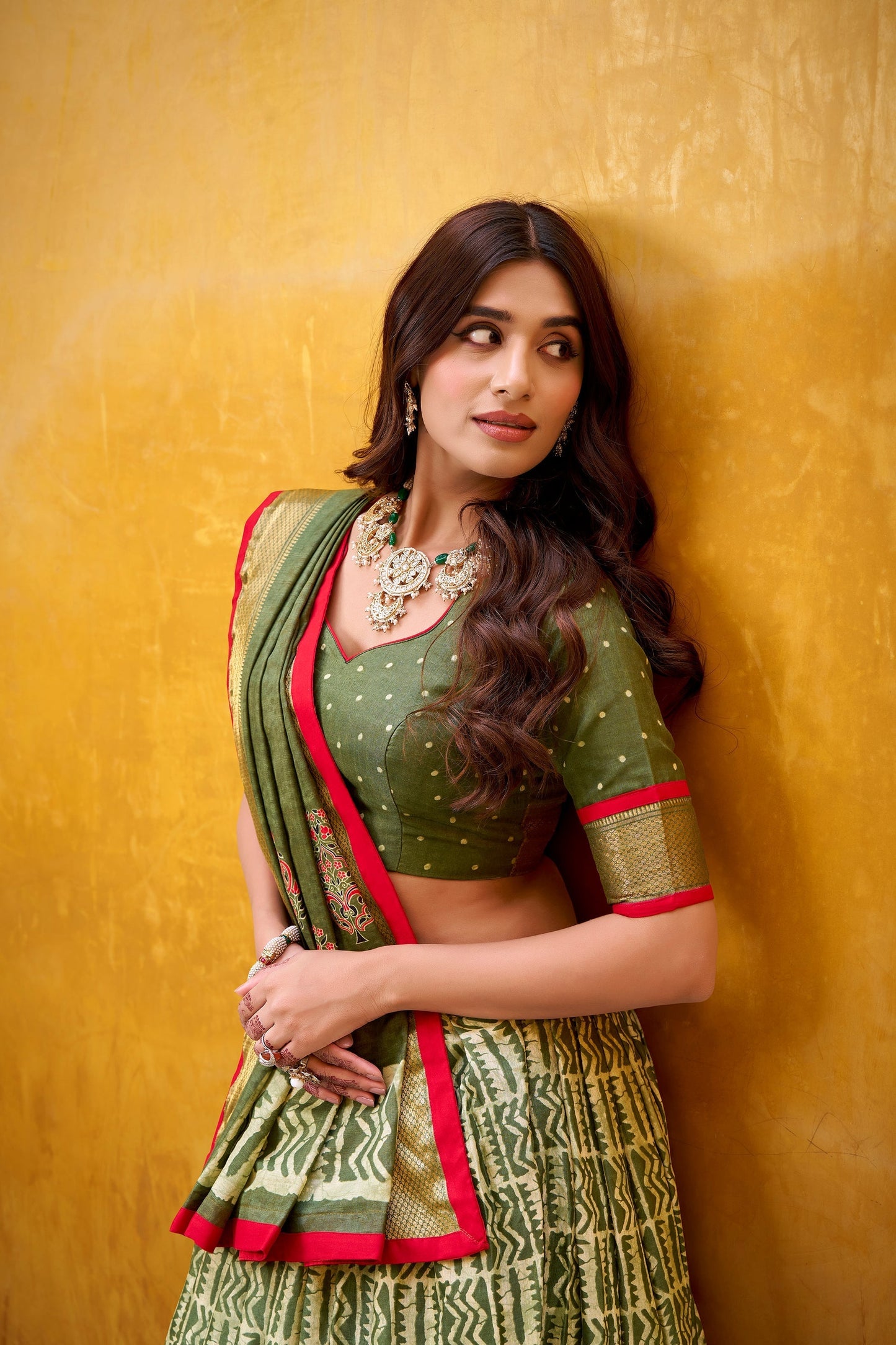 OCCASION SPECIAL DOLA SILK BATIK PRINTED LEHENGA CHOLI WITH DUPATTA (TT09)