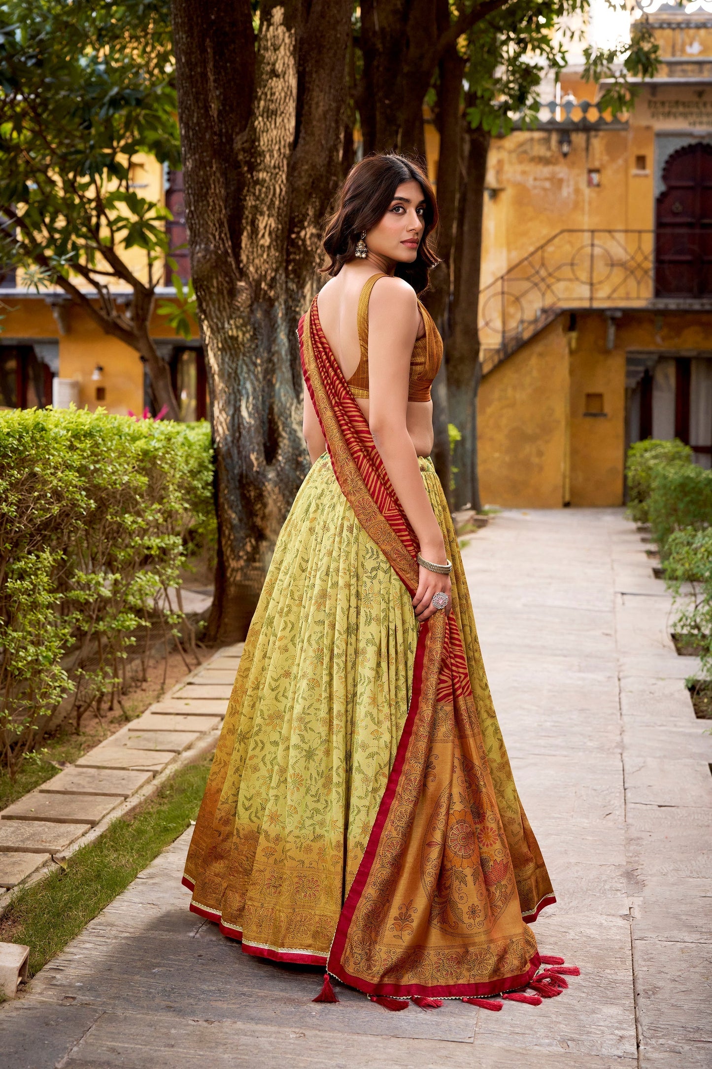 OCCASION SPECIAL VICHITRA SILK LEHENGA CHOLI WITH DUPATTA (TT01)