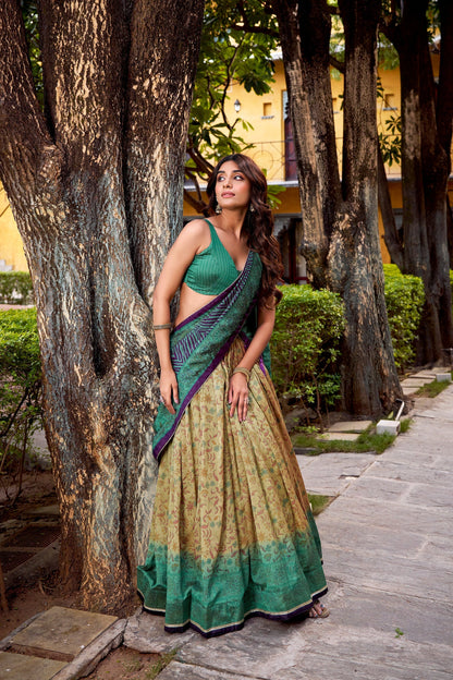 OCCASION SPECIAL VICHITRA SILK LEHENGA CHOLI WITH DUPATTA (TT01)