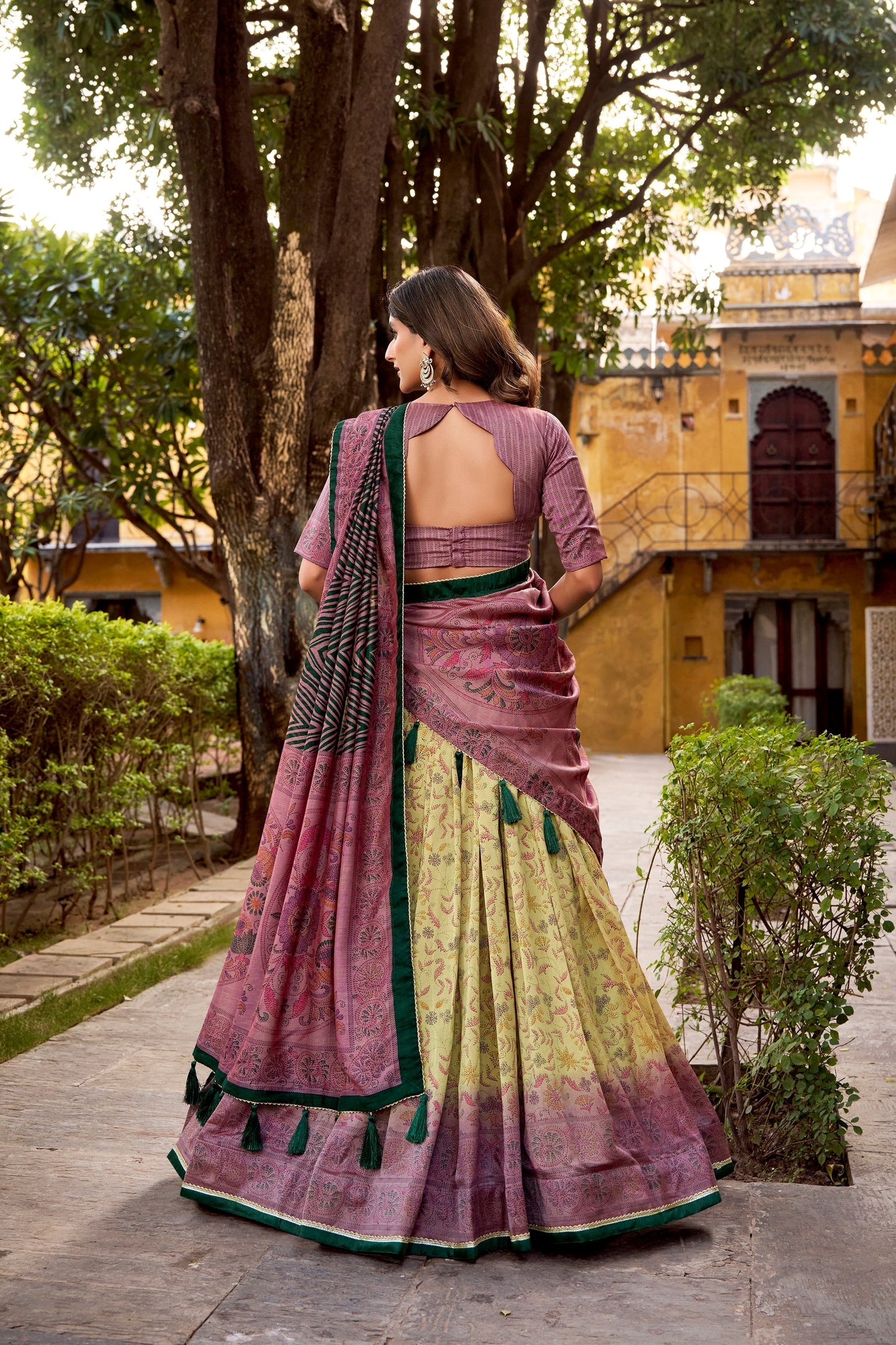 OCCASION SPECIAL VICHITRA SILK LEHENGA CHOLI WITH DUPATTA (TT01)