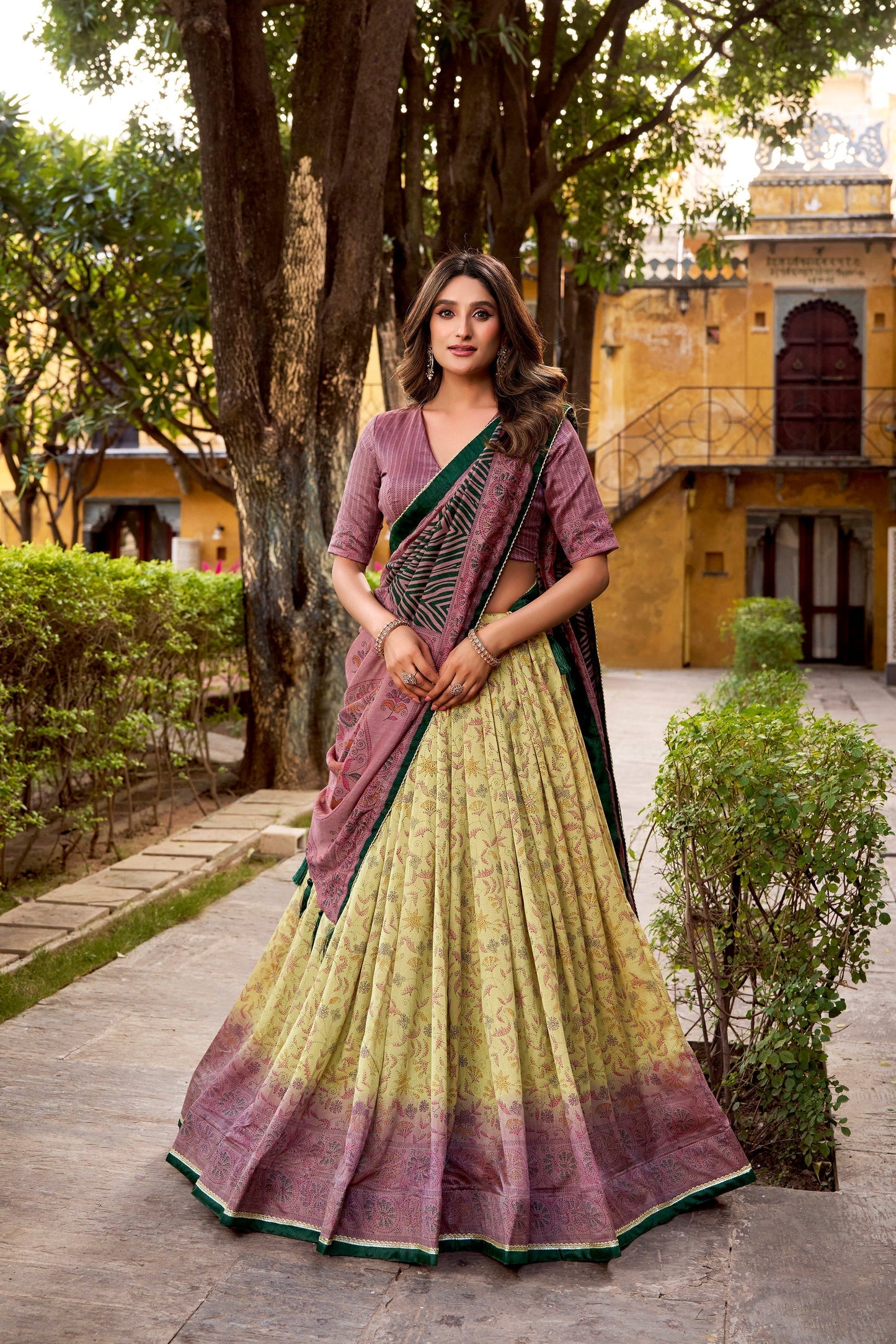 OCCASION SPECIAL VICHITRA SILK LEHENGA CHOLI WITH DUPATTA (TT01)