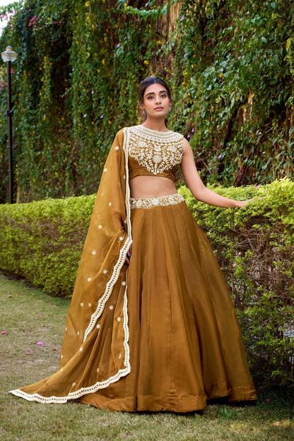 WEDDING SPECIAL CHANDA SILK SEQUINS AND THREAD EMBROIDERED LEHENGA CHOLI WITH DUPATTA (TT07)