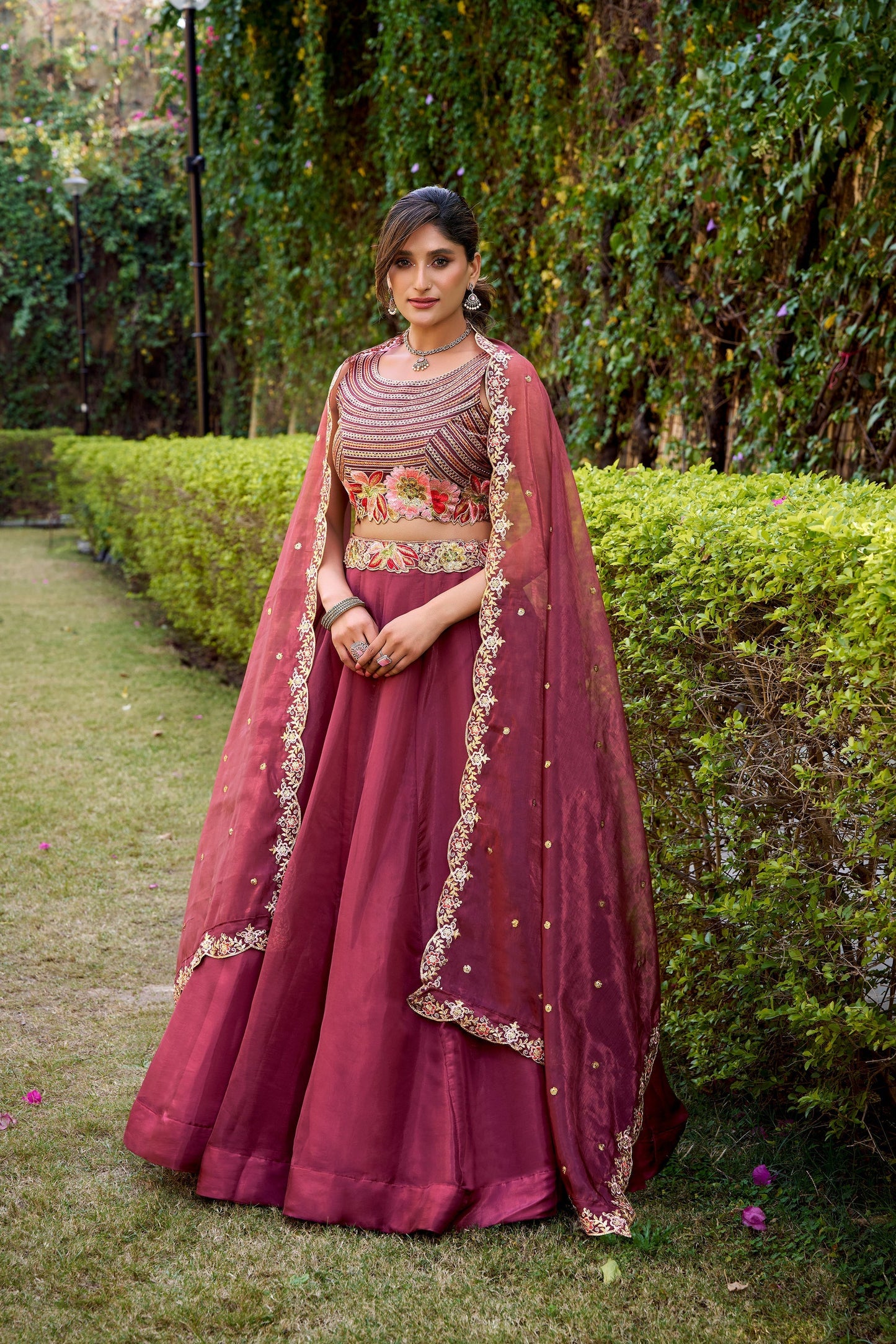 WEDDING SPECIAL CHANDA SILK SEQUINS AND THREAD EMBROIDERED LEHENGA CHOLI WITH DUPATTA (TT06)