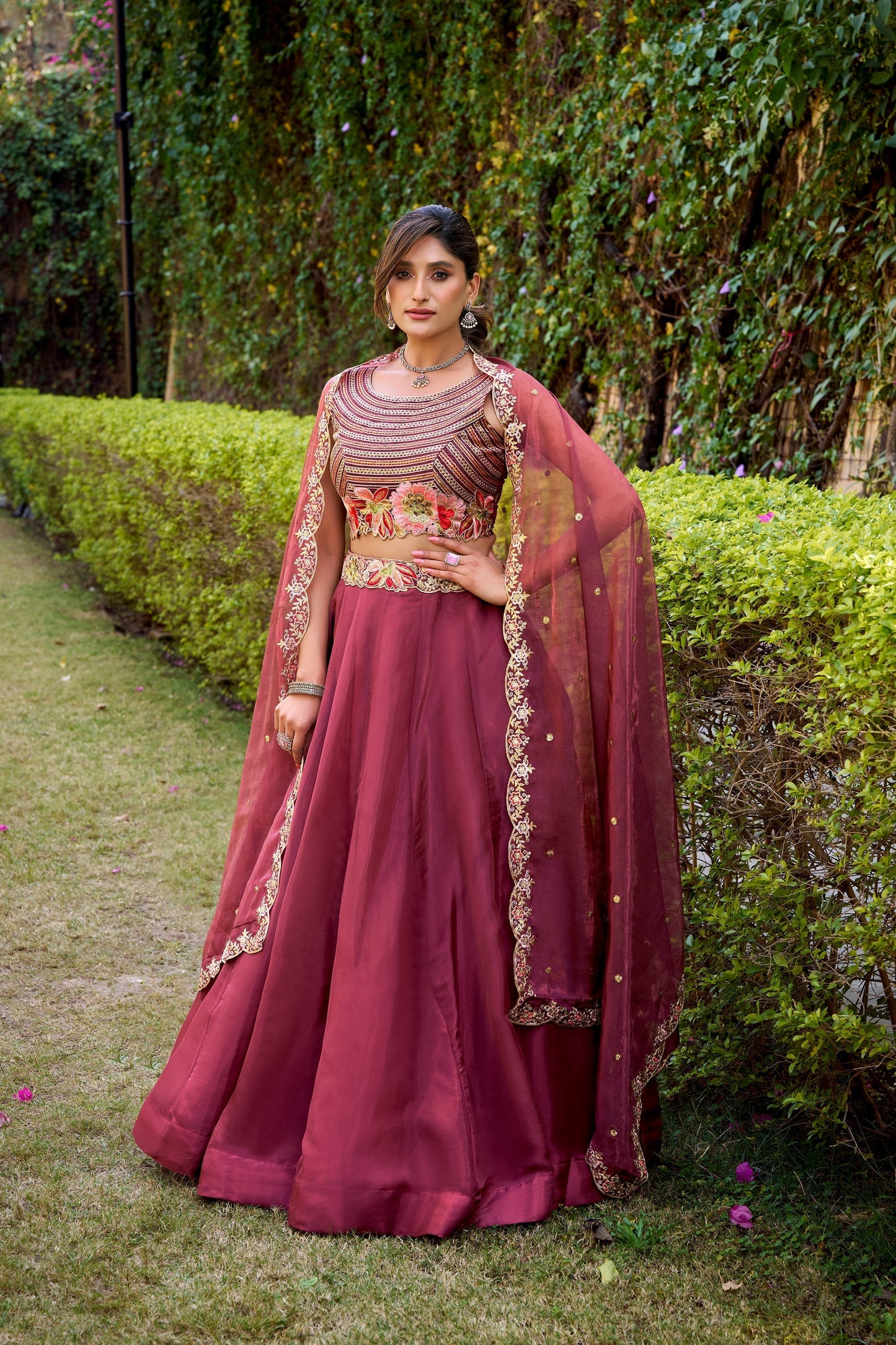 WEDDING SPECIAL CHANDA SILK SEQUINS AND THREAD EMBROIDERED LEHENGA CHOLI WITH DUPATTA (TT06)