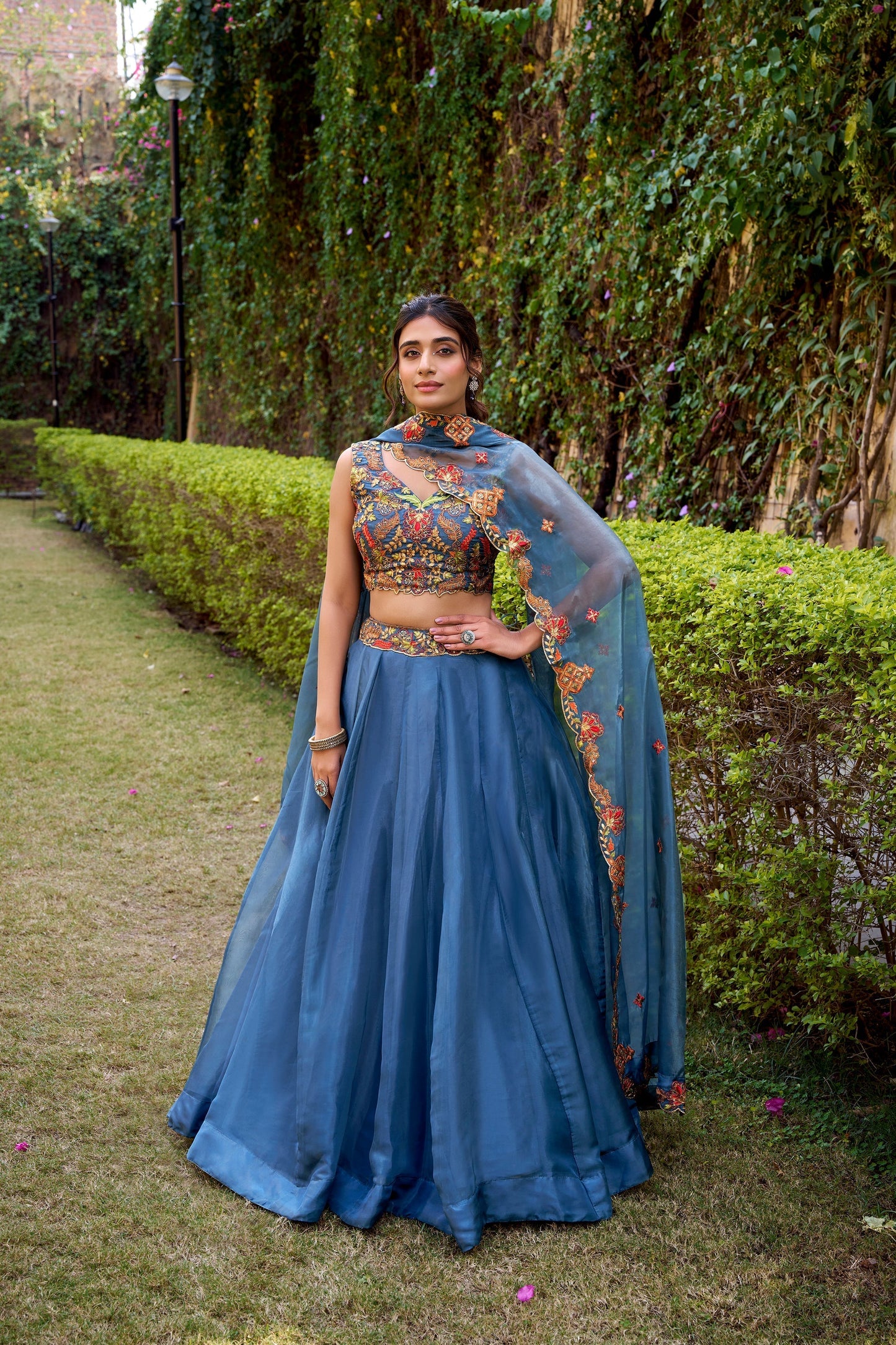 WEDDING SPECIAL CHANDA SILK SEQUINS AND THREAD EMBROIDERED LEHENGA CHOLI WITH DUPATTA (TT05)
