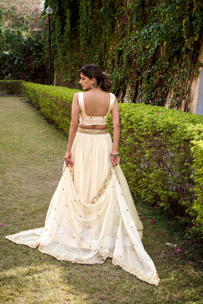 WEDDING SPECIAL CHANDA SILK SEQUINS AND THREAD EMBROIDERED LEHENGA CHOLI WITH DUPATTA (TT08)