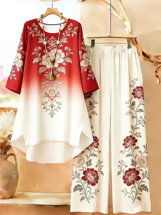 Retro Geometric Plus Size Co-Ord Set