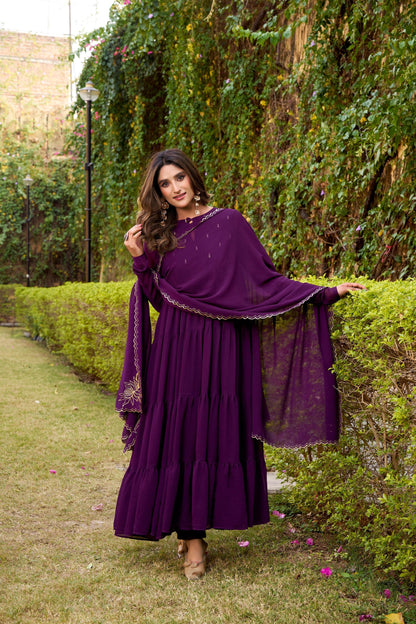 OCCASION SPECIAL MARBLE FABRIC GOWN WITH DUPATTA (TT04)
