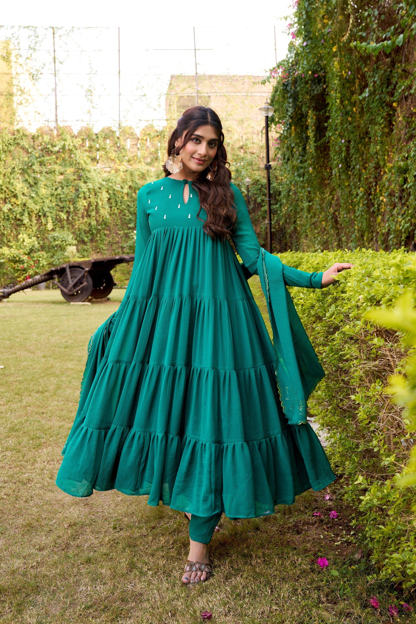 OCCASION SPECIAL MARBLE FABRIC GOWN WITH DUPATTA (TT04)