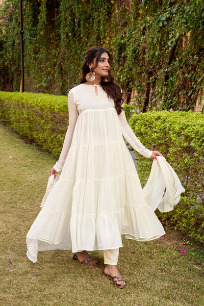 OCCASION SPECIAL MARBLE FABRIC GOWN WITH DUPATTA (TT04)