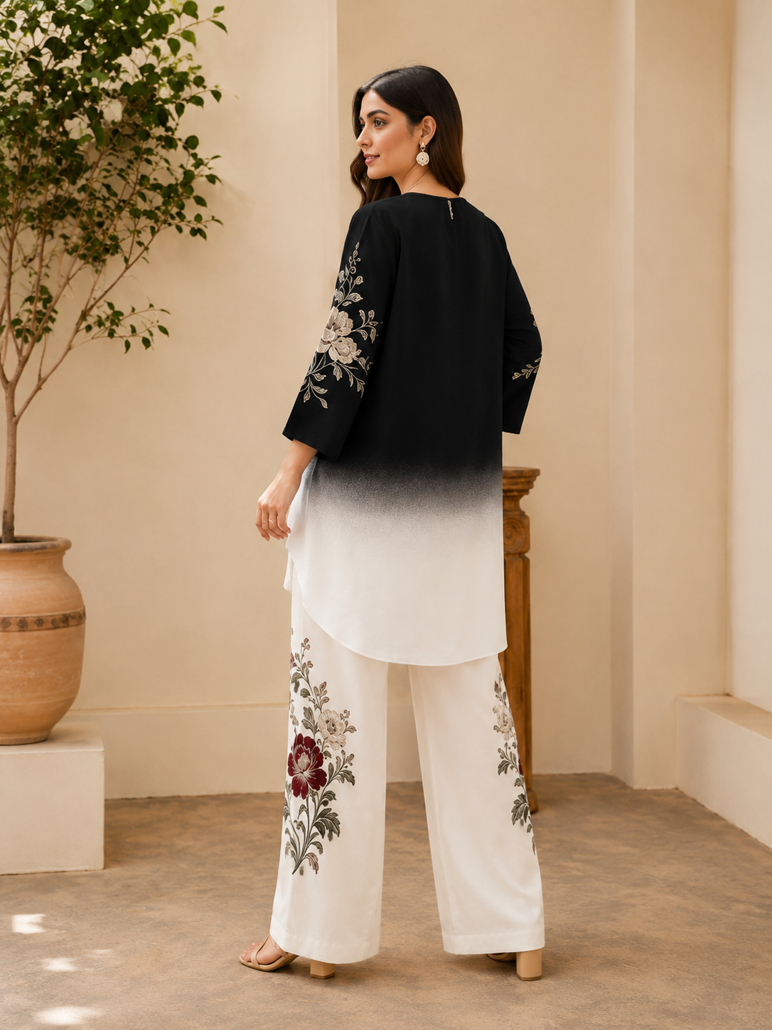 Retro Geometric Plus Size Co-Ord Set