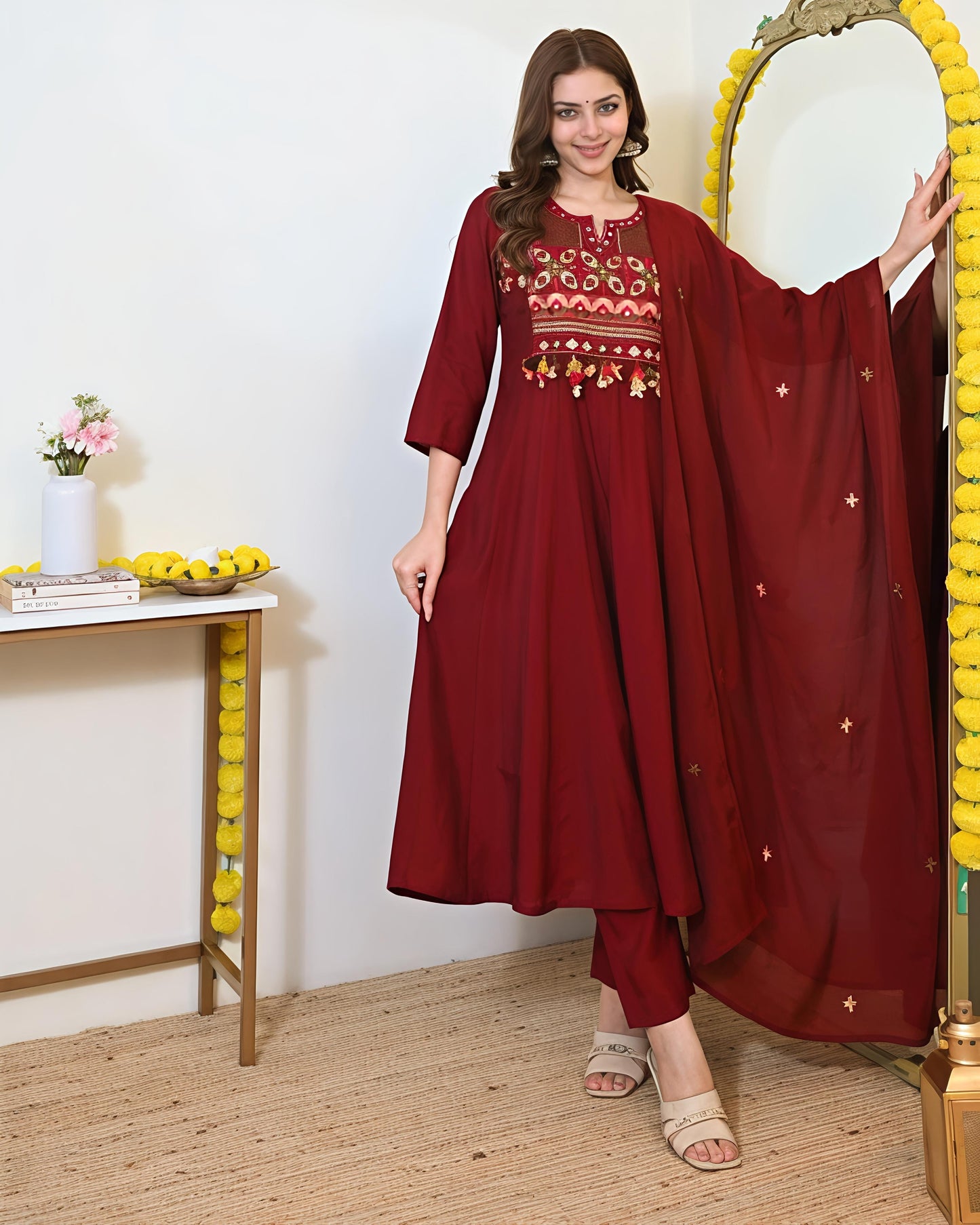 Artisanal Gotapatti Work Suit Set(SWSK45)