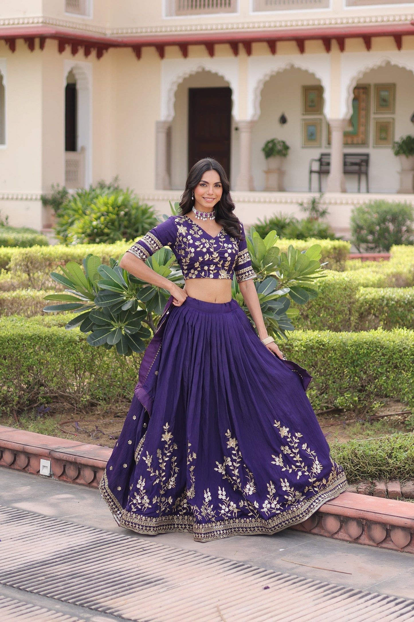 WEDDING SPECIAL NC VICHITRA SILK HEAVY SEQUINS EMBROIDERED LEHENGA CHOLI WITH DUPATTA (TT12)