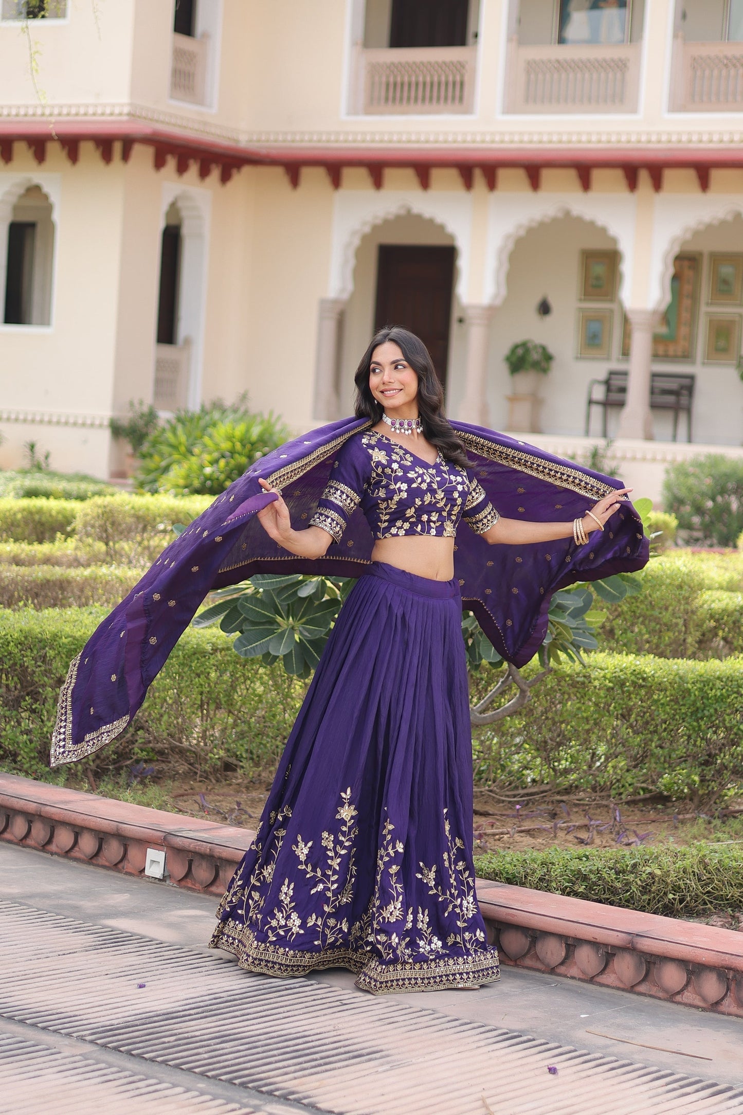WEDDING SPECIAL NC VICHITRA SILK HEAVY SEQUINS EMBROIDERED LEHENGA CHOLI WITH DUPATTA (TT12)