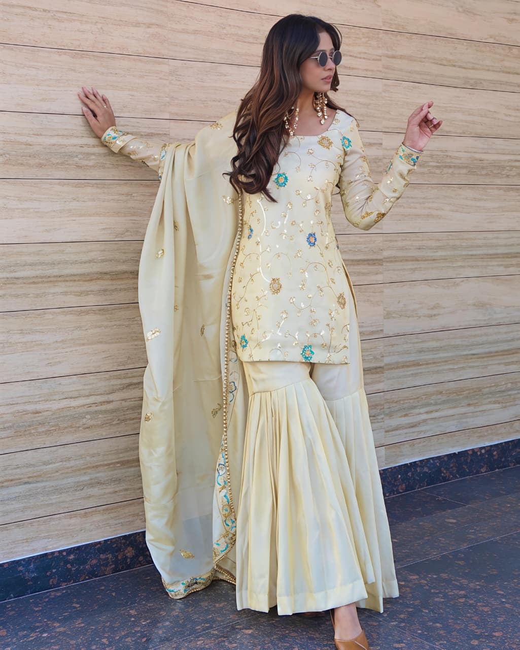 NEW LAUNCHING  3 PIECE  SHARARA SET (RRRD33)