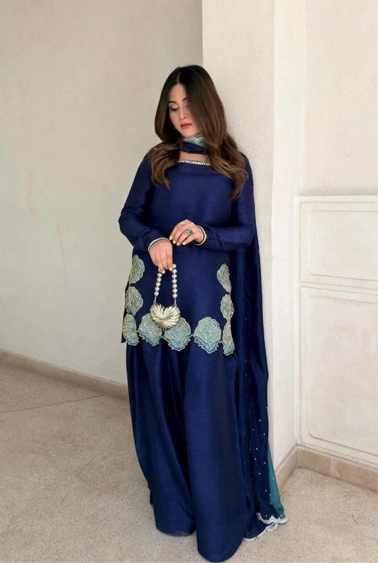 Velora Silk Suit Set with Dupatta