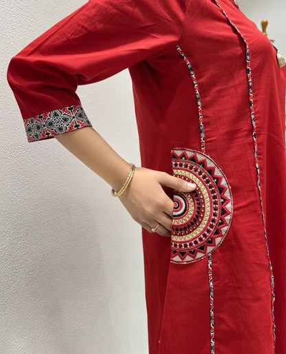 Women’s Embroidered Kurta Pant Set with Dupatta (RD33)